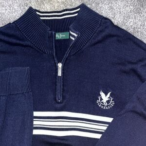 Blue Bobby Jones men’s T neck 1/4 Gleneagles Golf Club sweater sweatshirt XXL